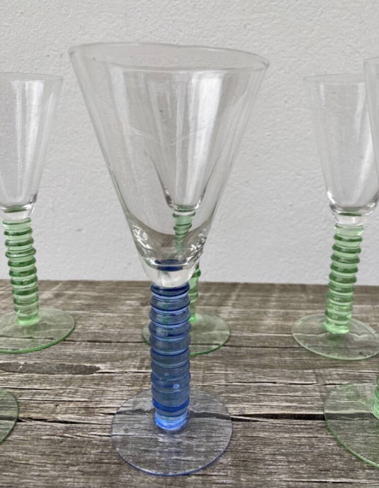 6 verres à pied / coupes à champagne cristal