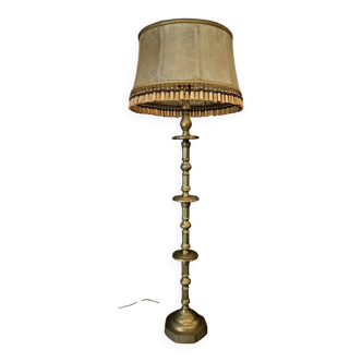 Lampadaire oriental en laiton début XXe