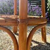 Rattan and bamboo coffee table