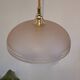 Pendant light, frosted pink glass
