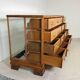 Solid Oak Haberdashery Glass Showcase with 16 Drawers – ca. 1940s