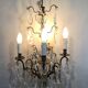 Lustre 4 Lumières Cristal Et Bronze Blanc