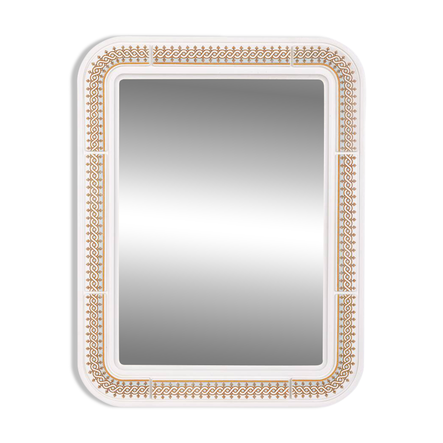 Vintage Plastic Wall Mirror with Carrara Matta, 1970s
