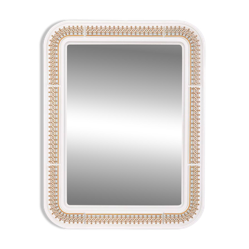 Vintage Plastic Wall Mirror with Carrara Matta, 1970s