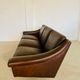 Vintage Danish mid-century retro Aage Christiansen (Matador) leather sofa 60s