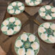 6 vintage slip oyster plates