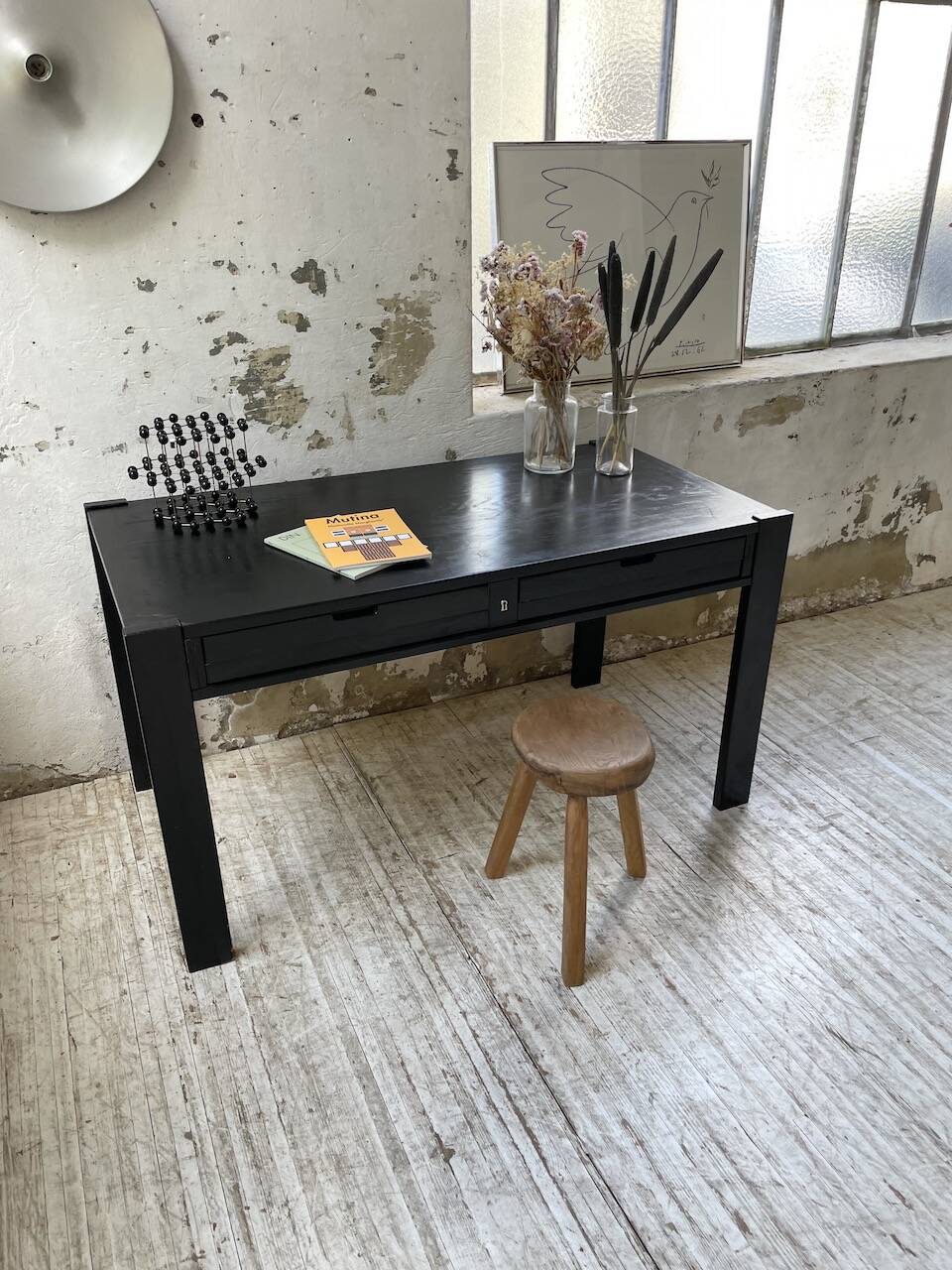 Regain black stained elm desk
