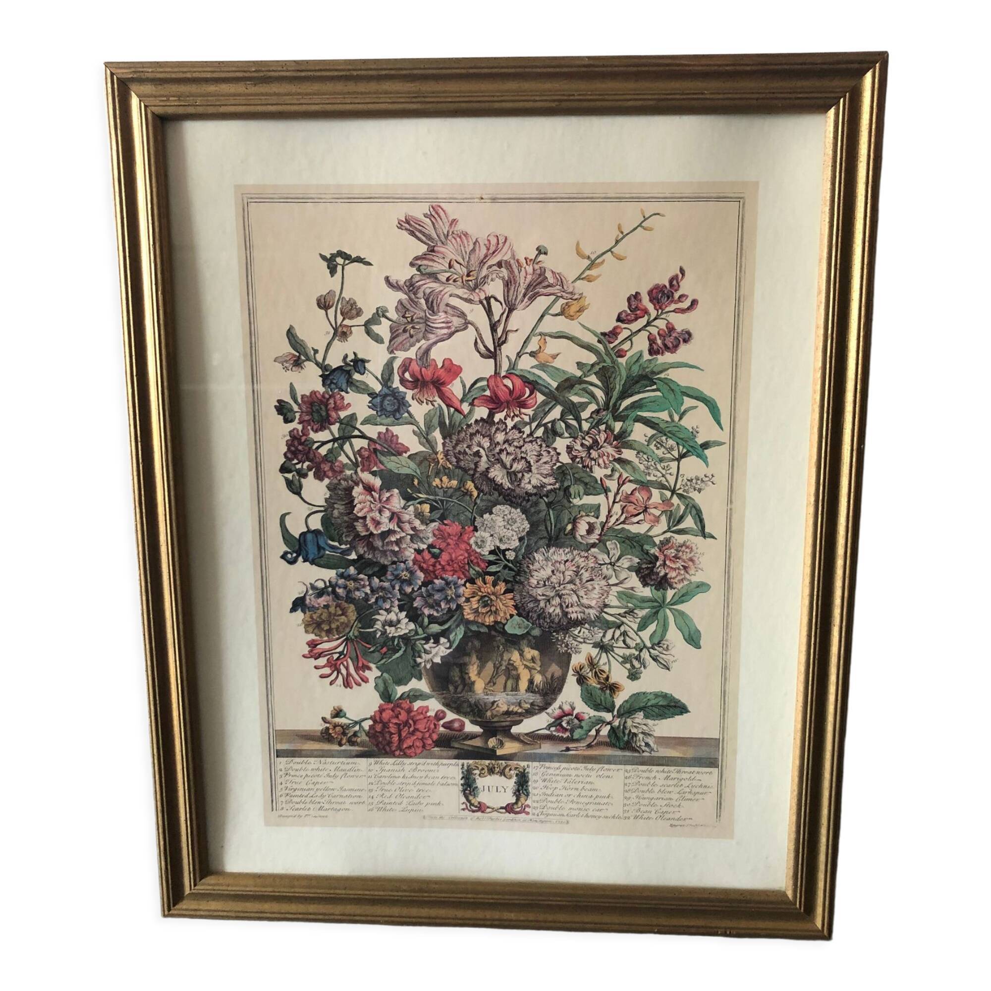 Table poster of the month of July