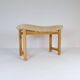 Modern Scandinavian stool in pine and sheepskin, Sweden, 1970s