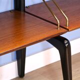 Dutch wall unit in teak by Louis van Teeffelen for WeBe, 1960s