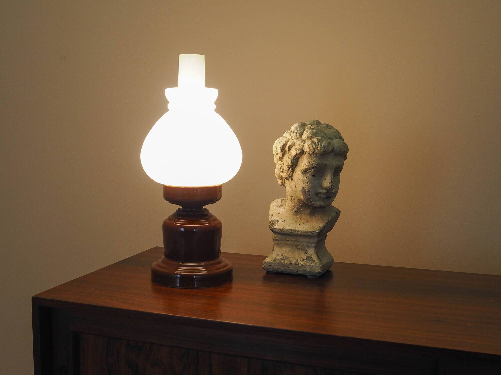 Ceramic lamp, polish design, 1977, manufactured by dzpe polam mysłakowice