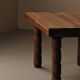 Modernist table in oak and walnut, France, Art Deco, circa 1940.