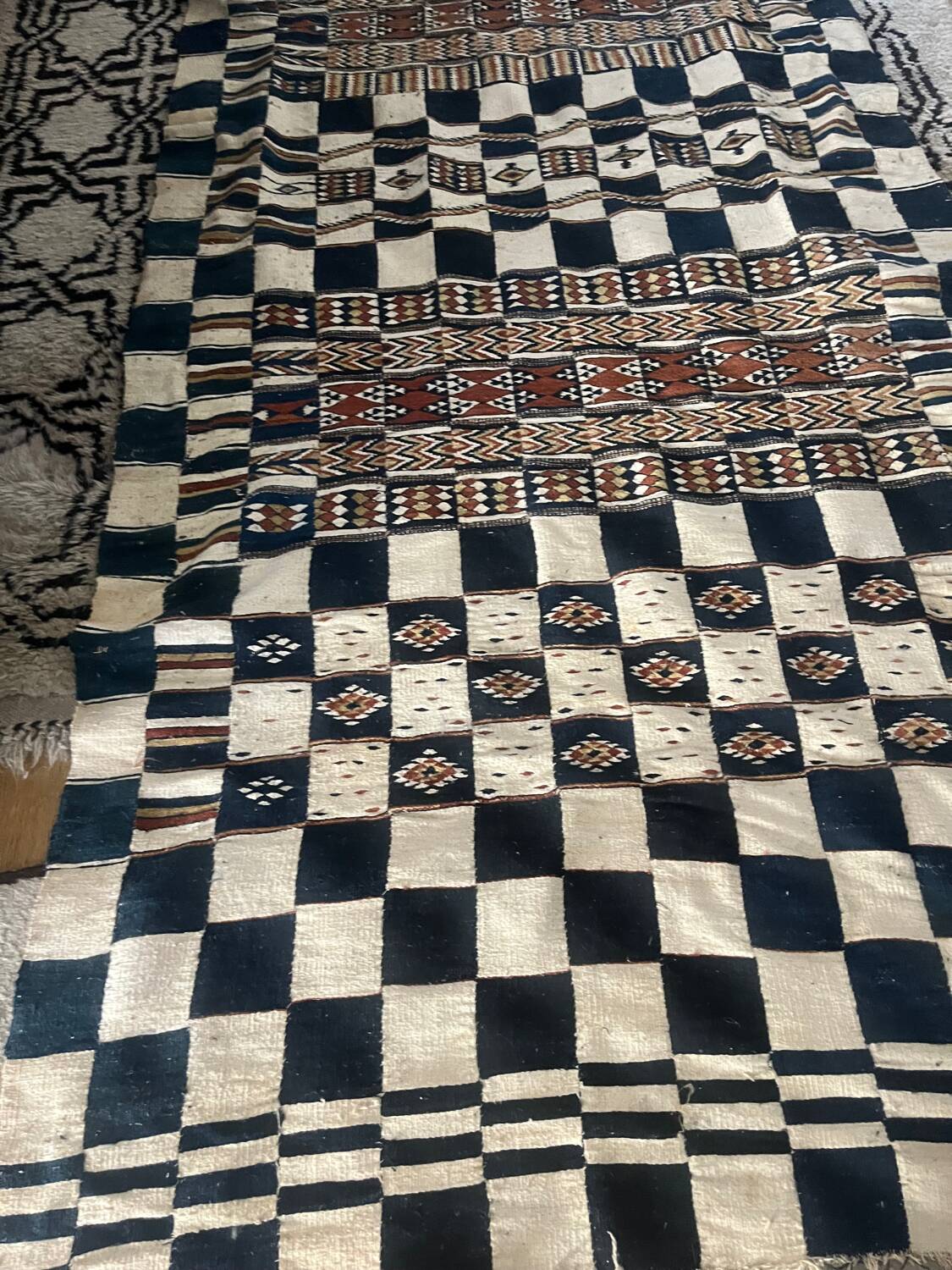 Vintage Berber hallway rug