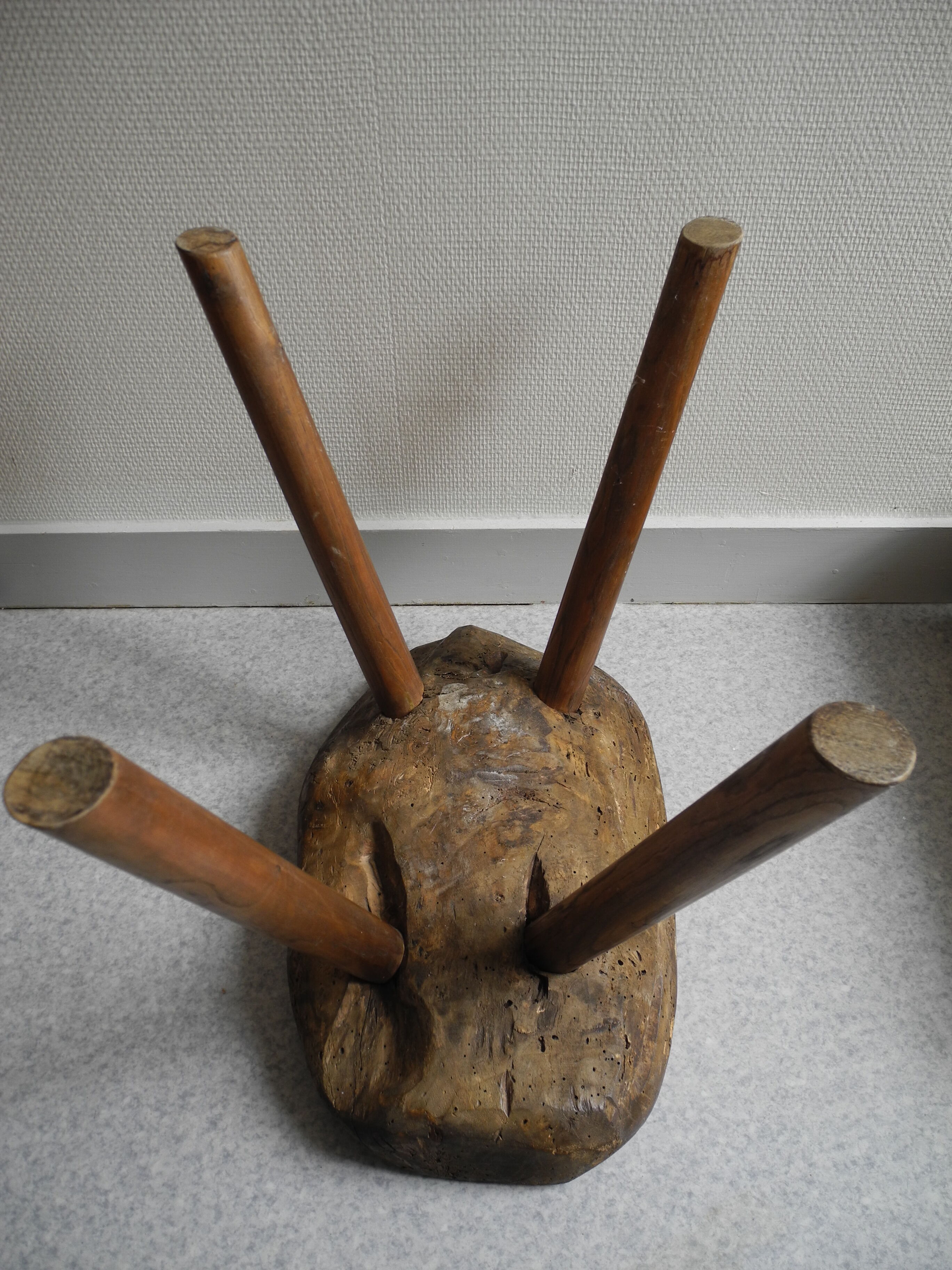 Old farm stool treats rustic deco old wooden stool