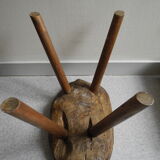 Old farm stool treats rustic deco old wooden stool