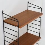 Original String shelf / Kajsa & Nisse Strinning / teak / modern mid-century design / black / 75x40x20cm