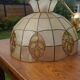 Mother-of-pearl and brass pendant light