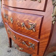 Louis xv style chest of drawers in rosewood marquetry