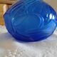 Vase verre bleu  art déco