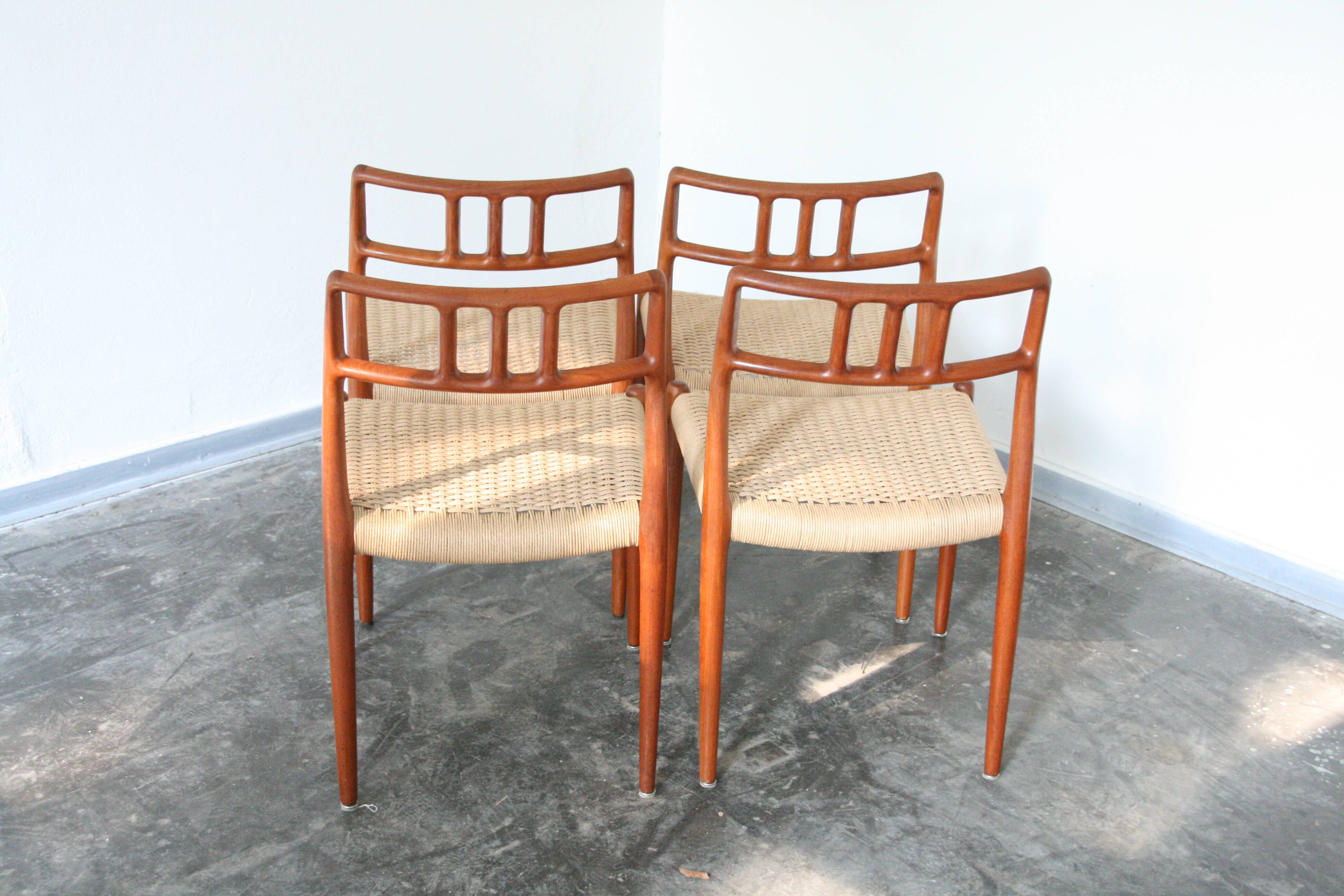 Niels Moller model 79 teak dinning room chairs