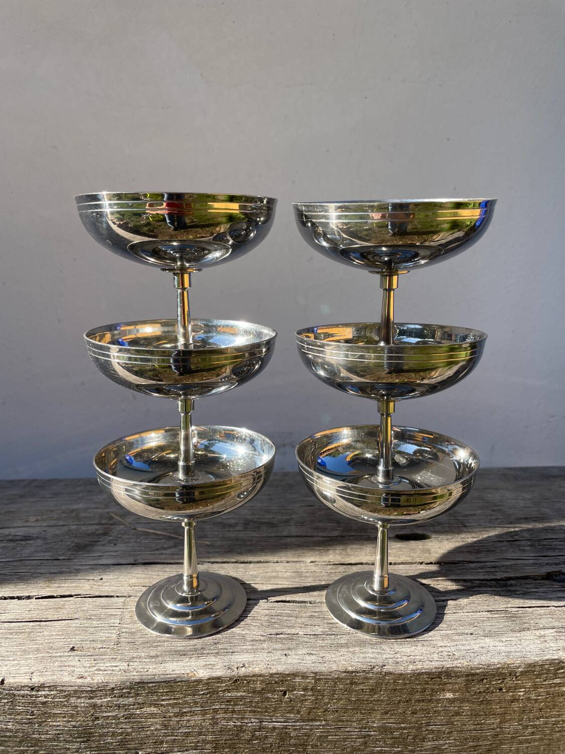 6 Rémy Letang stainless steel cups