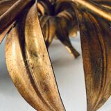 Golden leaf wall light