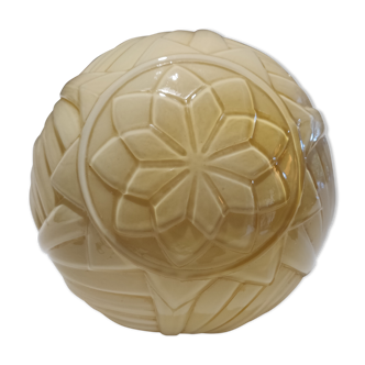 Art deco ceiling light in ivory opaline