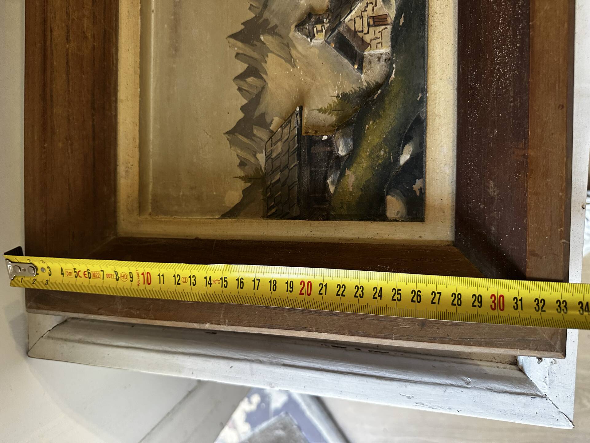 Alpine Table Carved and Painted Signed - Mid Century Chalet Ambiance