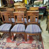 6 chaises en acajou de style Napoléon III