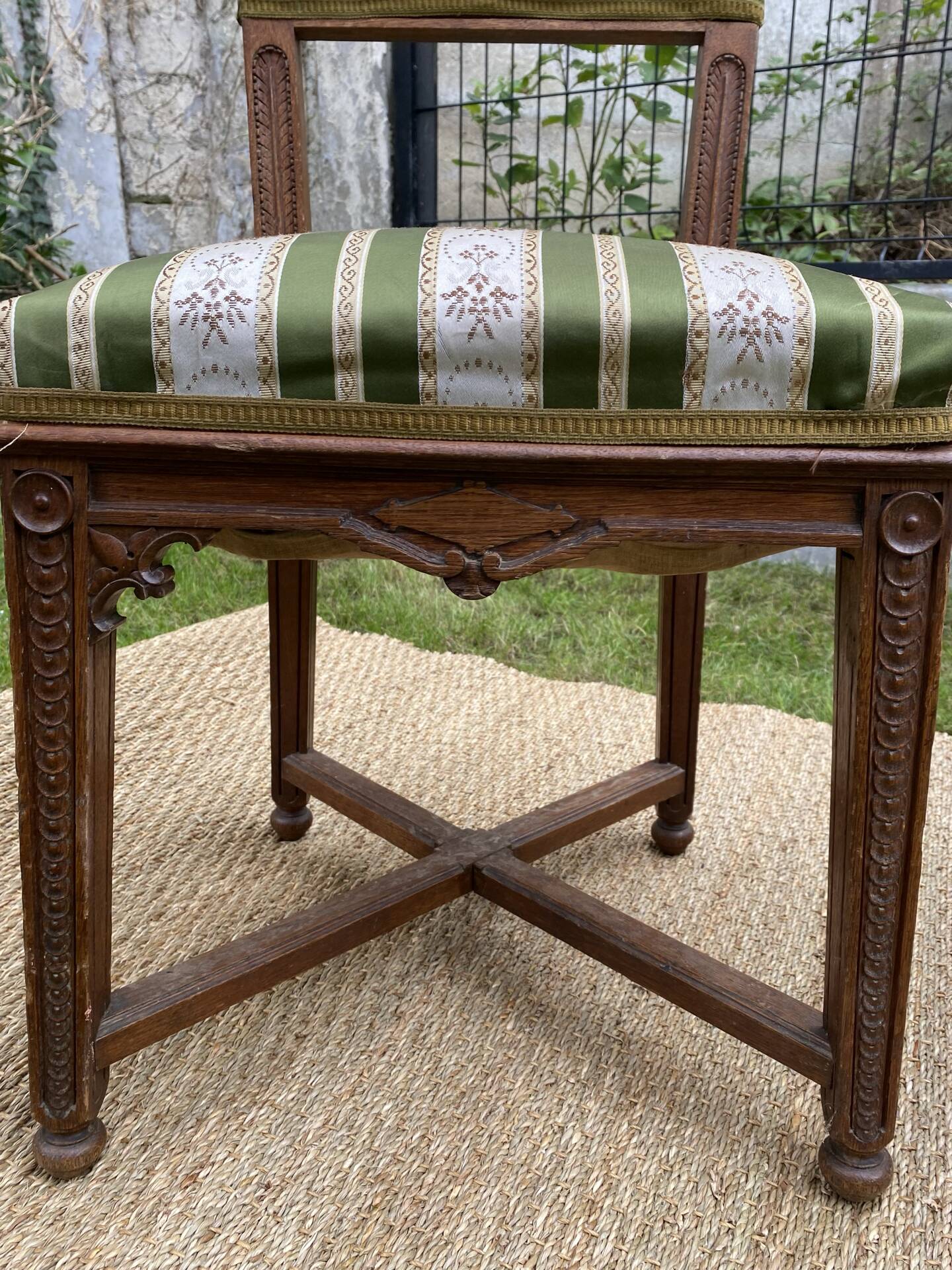 Antique Directoire style salon (2-seater bench + chair)