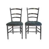 Paire de chaises Charivari vertes