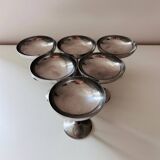 Service of 6 stainless steel cutlery sets.