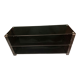 Low cabinet 1 shelf in black tempered glass for TV or other