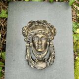 Large metal door knocker Greek goddess