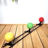 Wall coat rack 3 vintage balls