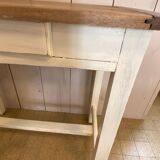 Petit table bureau bois patiné