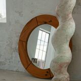 Grand antique Italian sculptural pedestal from the 18th century in twisted barley wood.