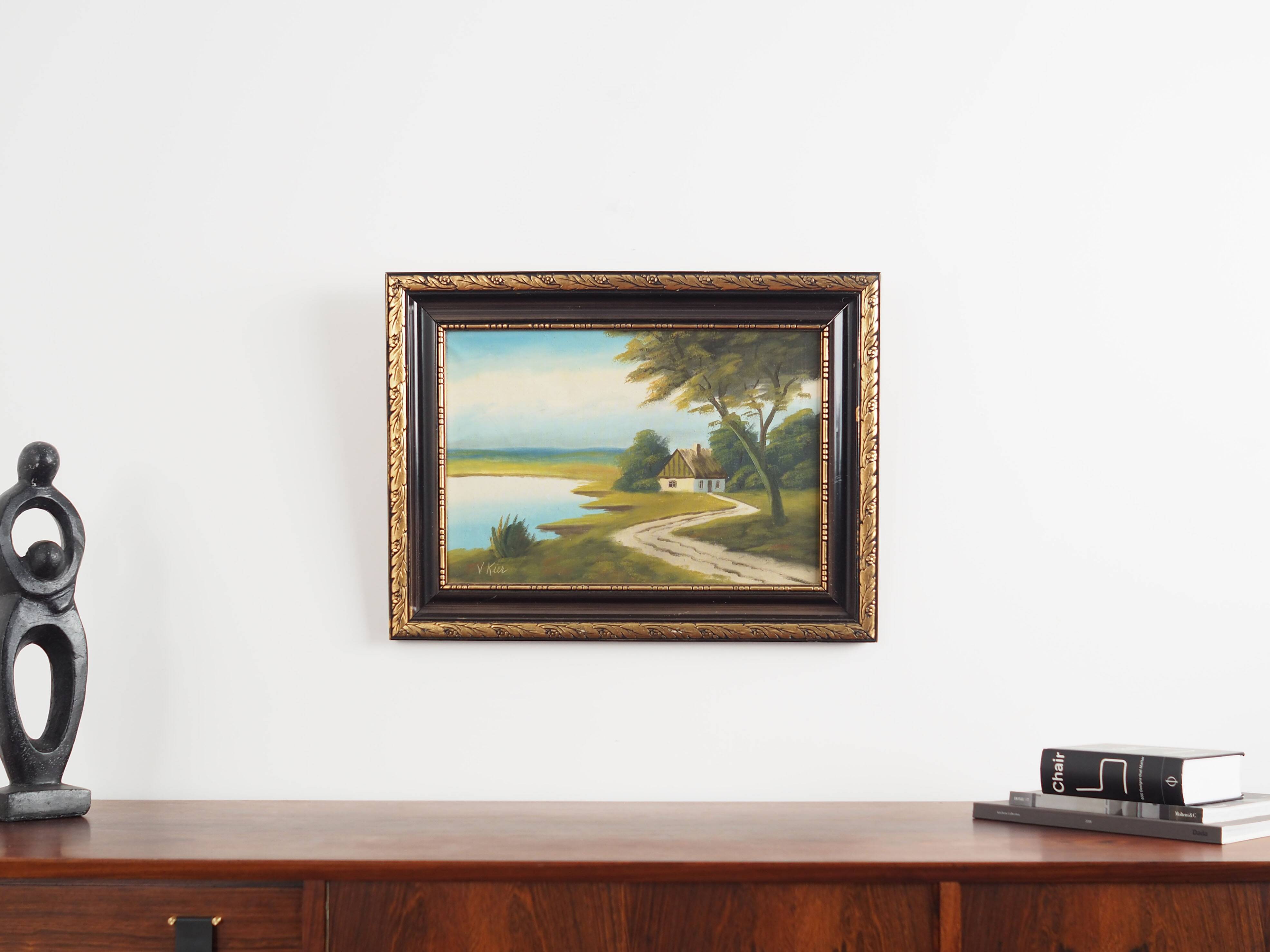 Painting „The Way to Home”, Scandinavian design, 1970s, by V. Kier