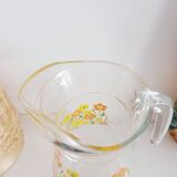 Flowery glass carafe, 1970s