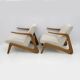 Paire de fauteuils Bouclete italiens de style moderne du milieu du XXe siècle, années 1970