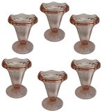 Set of 6 Rosaline ice cream cups – Luminarc – 1970s