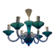 Crystal and coloured crystal chandelier – handcrafted Baccarat work