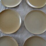 6 flat plates Grès Village CNP France