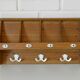Vintage Wall Wooden Shelf / Mid Century Mail Organizer / Key Holder
