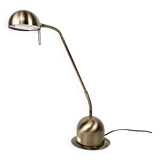 Vintage Lampe de table laiton Col de cygne Lampe de chevet Or Brossé réglable Rétro Mid Century Lamp