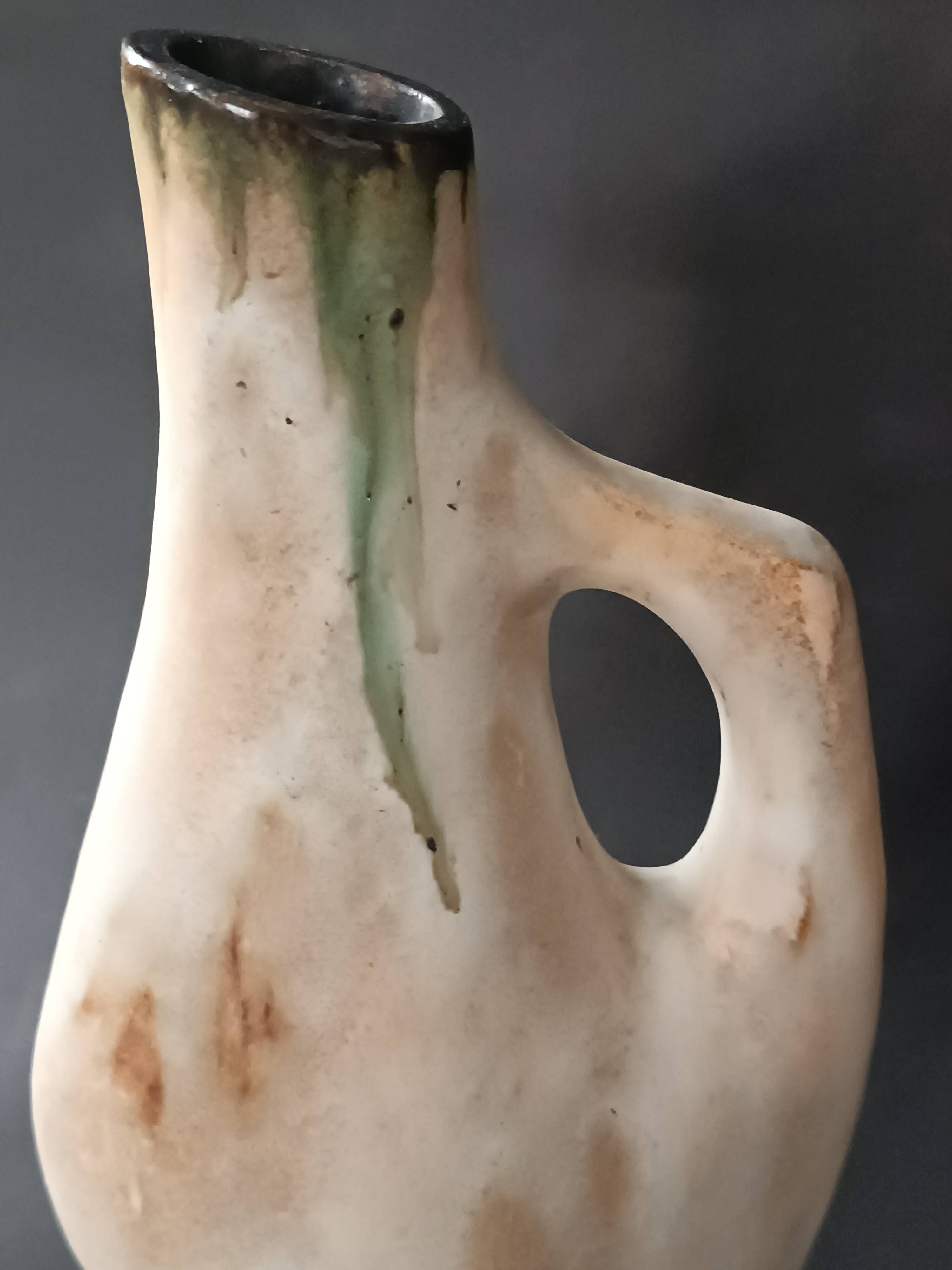 Glazed ceramic vase, France, 20th century