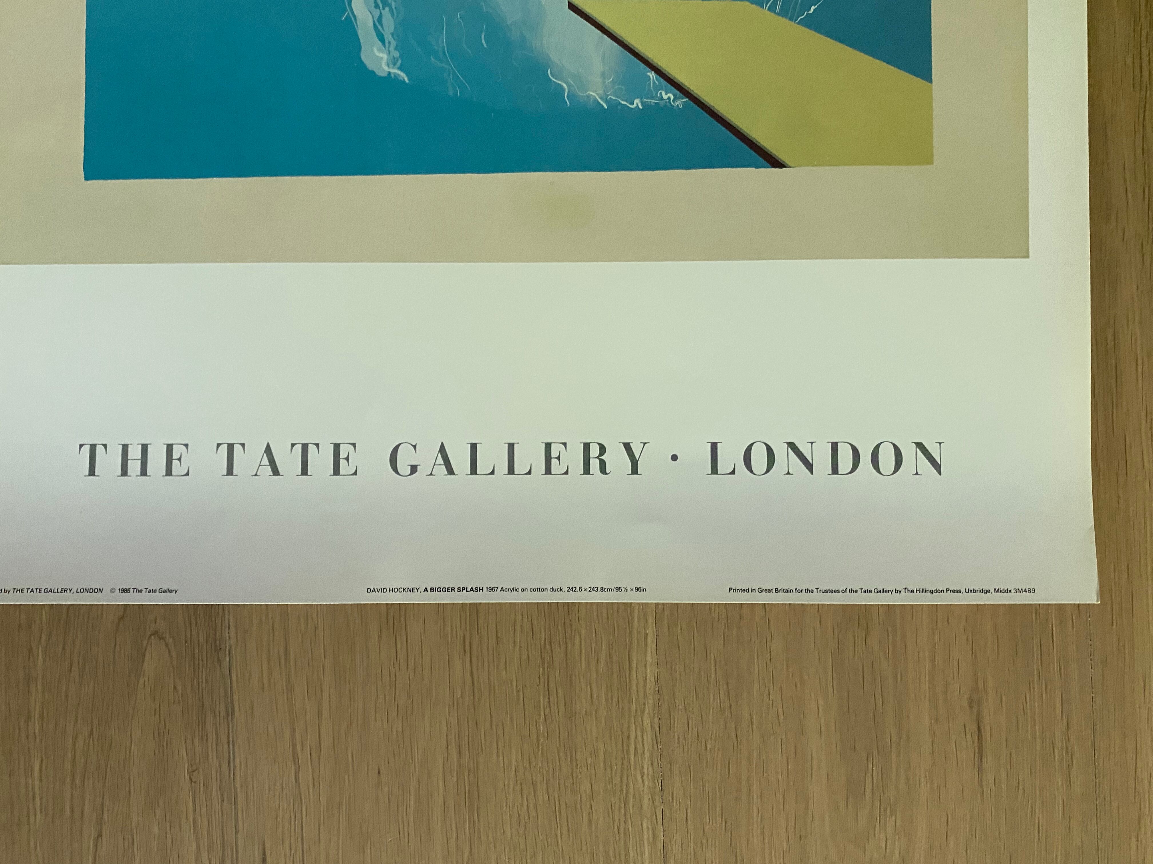 Affiche d'exposition David Hockney - A Bigger Splash - The Tate Gallery - 1985