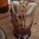 Amber glass carafe