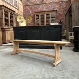 Ancien banc en orme massif