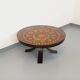 Vintage round coffee table from the 60s 70s by Raymond Corroyez in ceramic